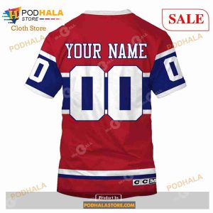 Custom Montreal Canadiens 60s 70s Throwback Vintage Home Sweatshirt Hoodie 3d 6