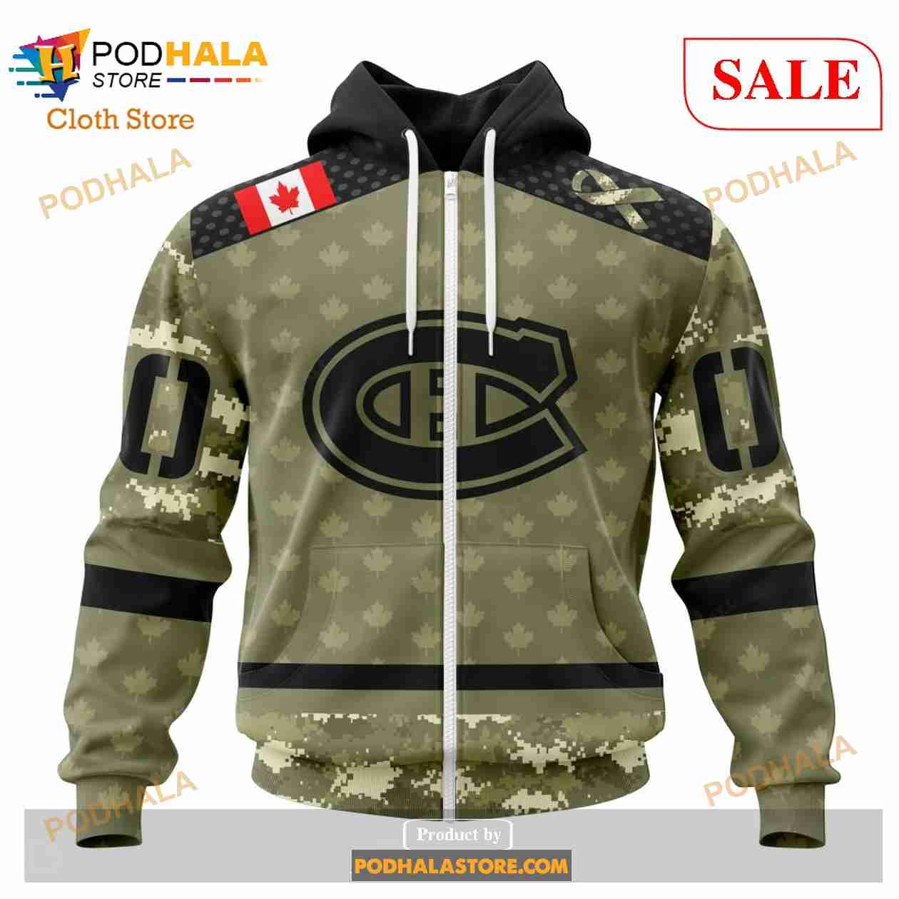 Personalized NHL Toronto Maple Leafs Camo Military Appreciation