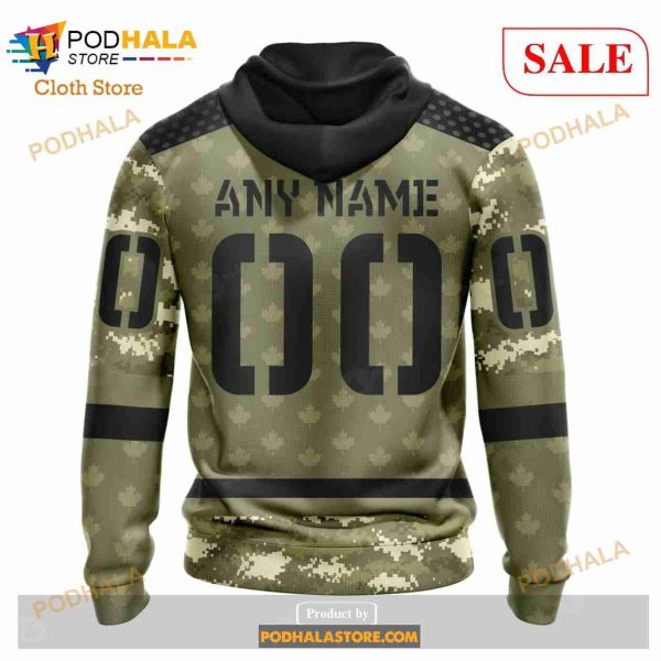 Custom Montreal Canadiens Camo Military Appreciation NHL Hoodie 3D