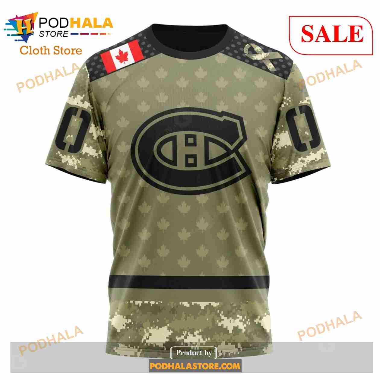 Personalized NHL Montreal Canadiens Camo Military Appreciation