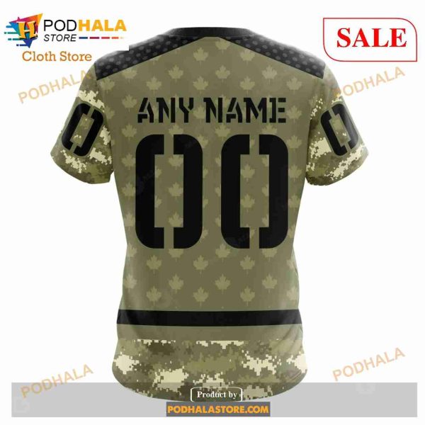 Custom Montreal Canadiens Camo Military Appreciation NHL Hoodie 3D