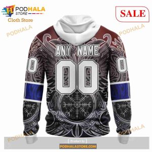 Custom Montreal Canadiens Norse Viking Symbols Nhl Hoodie 3d 8