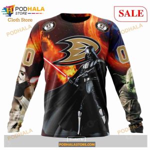 Custom NHL Anaheim Ducks Design X Star War Shirt Hoodie 3d 6