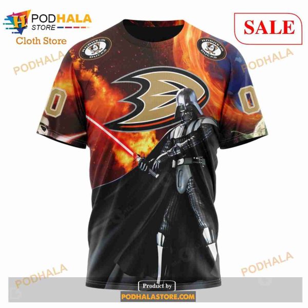 Custom NHL Anaheim Ducks Design X Star War Shirt Hoodie 3D