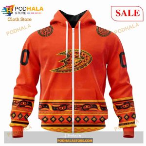 Custom NHL Anaheim Ducks National Day For Truth And Reconciliation Shirt Hoodie 3d 2