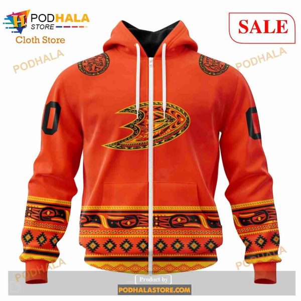 Custom NHL Anaheim Ducks National Day For Truth And Reconciliation Shirt Hoodie 3D