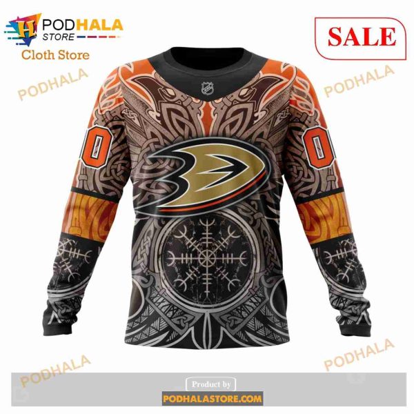Custom NHL Anaheim Ducks Norse Viking Symbols Shirt Hoodie 3D