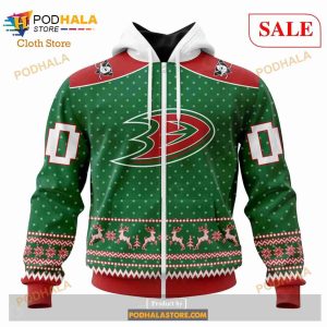 Custom NHL Anaheim Ducks Special Christmas Apparel Shirt Hoodie 3d 2