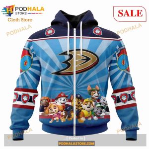 Custom NHL Anaheim Ducks Special Paw Patrol Shirt Hoodie 3d 2