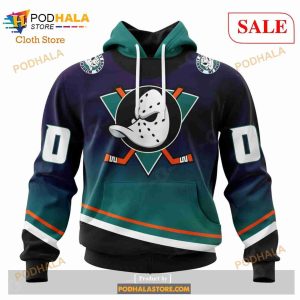 Custom ANAHEIM MIGHTY DUCKS 90s Vintage Throwback Away Sweatshirt Hoodie 3D  - Bring Your Ideas, Thoughts And Imaginations Into Reality Today