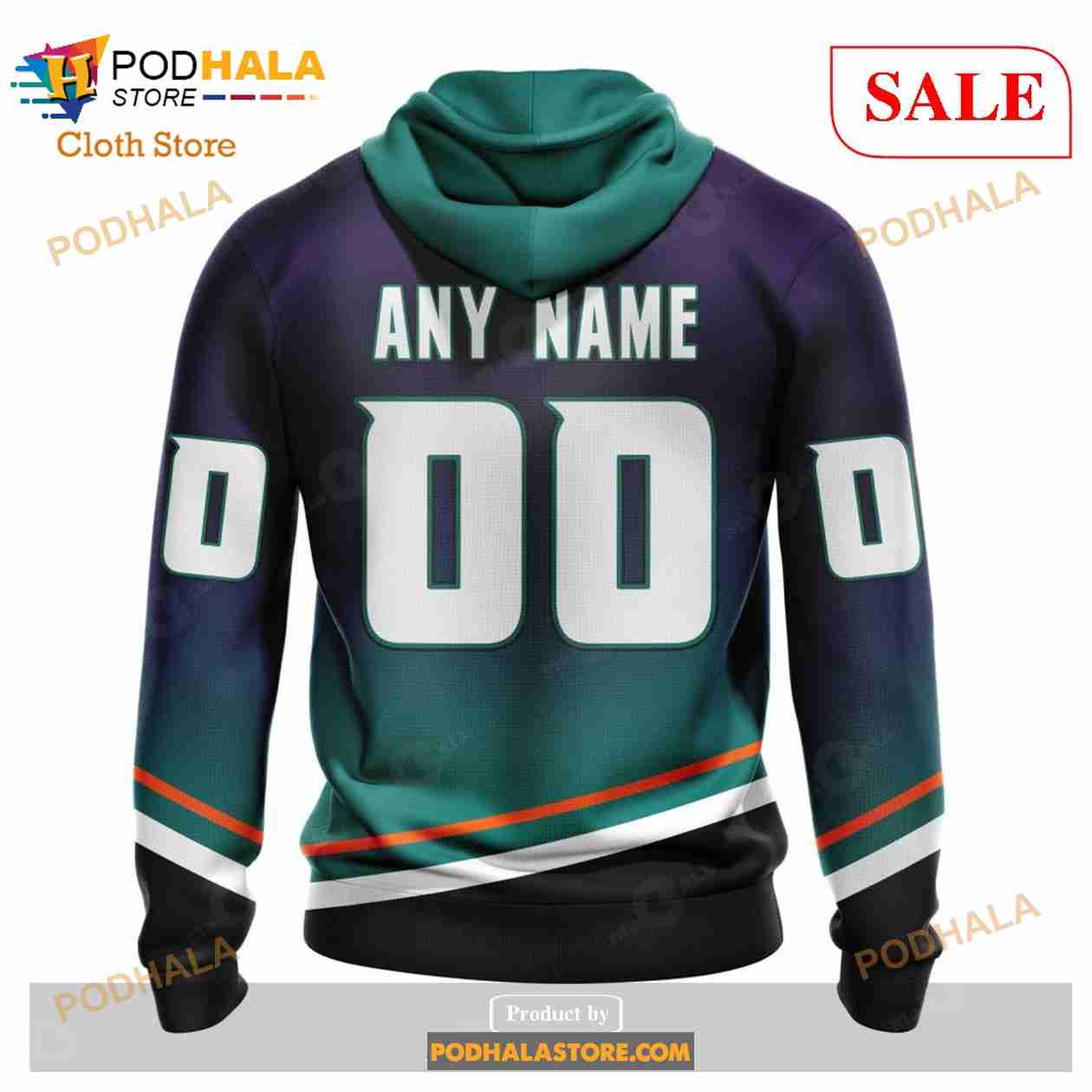 Custom NHL Anaheim Ducks Special Retro Gradient Design Shirt