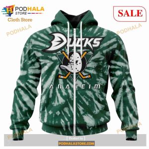 Custom NHL Anaheim Ducks Special Retro Vintage Tie Dye Shirt Hoodie 3d 2