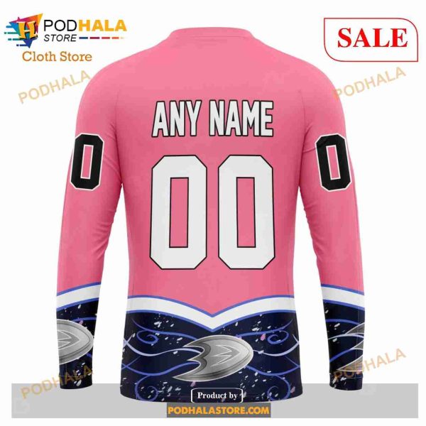 Custom NHL Anaheim Ducks Unisex For Hockey Fights Cancer Shirt Hoodie 3D
