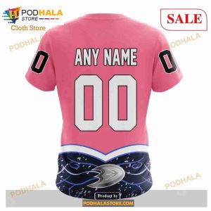 Custom NHL Anaheim Ducks Unisex For Hockey Fights Cancer Shirt Hoodie 3d 9