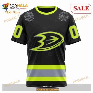 Custom NHL Anaheim Ducks Unisex With Firefighter Uniforms Color Shirt Hoodie 3d 8