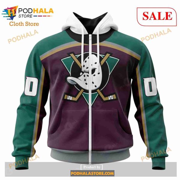 Custom NHL Anaheim Ducks Unisex With Retro Concepts Shirt Hoodie 3D