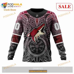 Custom NHL Arizona Coyotes Norse Viking Symbols Shirt Hoodie 3d 8