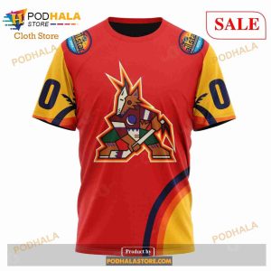 Custom NHL Arizona Coyotes Special All Star Game Design With Florida Sunset Shirt Hoodie 3d 8
