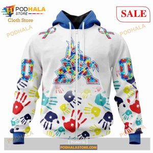 Custom NHL Arizona Coyotes Special Autism Awareness Design Shirt Hoodie 3d 2