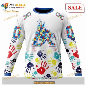 Custom NHL Arizona Coyotes Special Autism Awareness Design Shirt Hoodie 3d 6