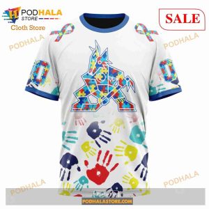 Custom NHL Arizona Coyotes Special Autism Awareness Design Shirt Hoodie 3d 8
