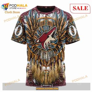 Custom NHL Arizona Coyotes Special Native Costume Design Shirt Hoodie 3d 8