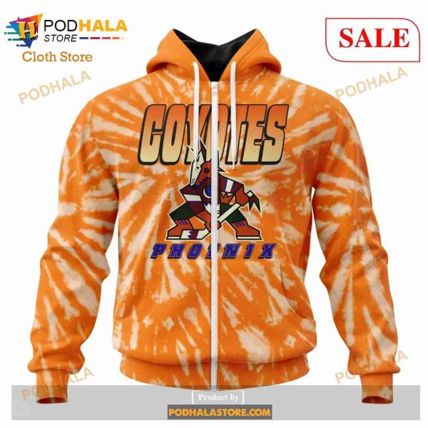 Custom NHL Arizona Coyotes Special Retro Vintage Tie – Dye Shirt Hoodie 3D