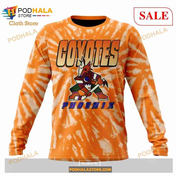 Custom NHL Arizona Coyotes Special Retro Vintage Tie – Dye Shirt Hoodie 3D