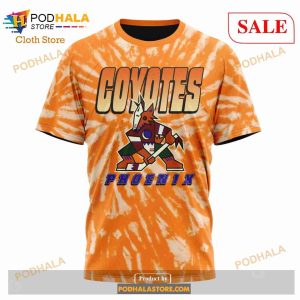 Custom NHL Arizona Coyotes Special Retro Vintage Tie Dye Shirt Hoodie 3d 8