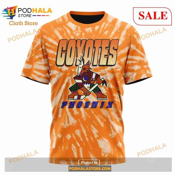 Custom NHL Arizona Coyotes Special Retro Vintage Tie – Dye Shirt Hoodie 3D