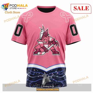 Custom NHL Arizona Coyotes Unisex For Hockey Fights Cancer Shirt Hoodie 3d 8