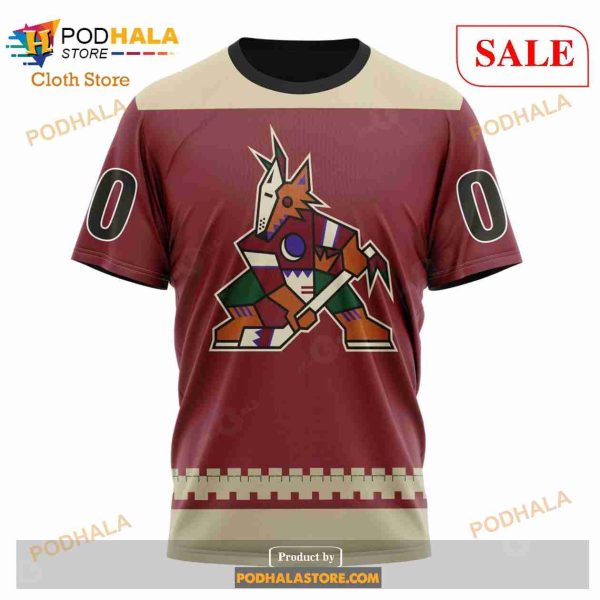 Custom NHL Arizona Coyotes Unisex With Retro Concepts Shirt Hoodie 3D