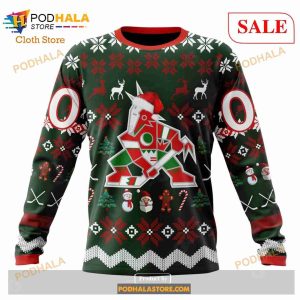 Custom NHL Arizona Coyotes Women Men Christmas Is Coming Shirt Hoodie 3d 6