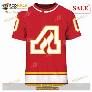Custom NHL Atlanta Flames Calgary Flames 70s Vintage Home Shirt Hoodie 3d 2