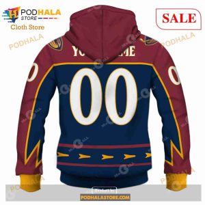 Custom NHL Atlanta Thrashers Winnipeg Jets 1999 Vintage Away Shirt Hoodie 3d 5
