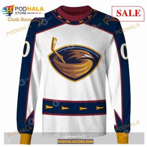Custom NHL Atlanta Thrashers Winnipeg Jets 1999 Vintage Home Shirt Hoodie 3d 3