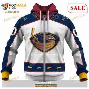 Custom NHL Atlanta Thrashers Winnipeg Jets 1999 Vintage Home Shirt Hoodie 3d 4