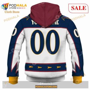 Custom NHL Atlanta Thrashers Winnipeg Jets 1999 Vintage Home Shirt Hoodie 3d 5