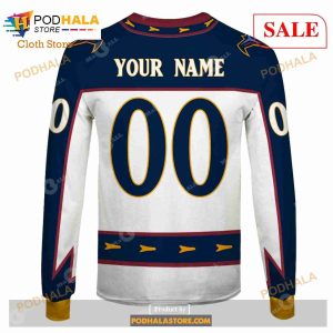 Custom NHL Atlanta Thrashers Winnipeg Jets 1999 Vintage Home Shirt Hoodie 3d 7