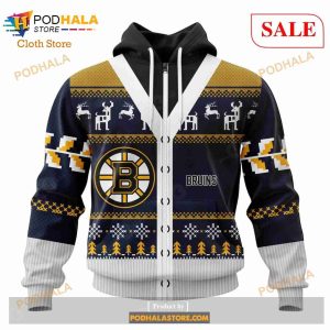 Custom NHL Boston Bruins Chrismas Season Shirt Hoodie 3d 2