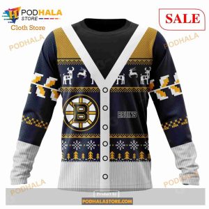 Custom NHL Boston Bruins Chrismas Season Shirt Hoodie 3d 6