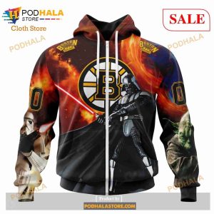 Custom NHL Boston Bruins Design X Star War Shirt Hoodie 3d 2