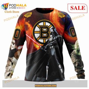 Custom NHL Boston Bruins Design X Star War Shirt Hoodie 3d 6