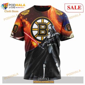 Custom NHL Boston Bruins Design X Star War Shirt Hoodie 3d 8