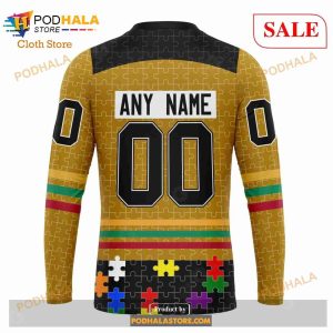 Custom NHL Boston Bruins Fearless Aganst Autism Shirt Hoodie 3d 7