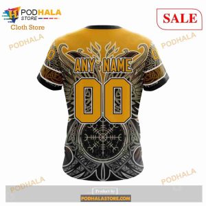 Custom NHL Boston Bruins Norse Viking Symbols Shirt Hoodie 3d 2