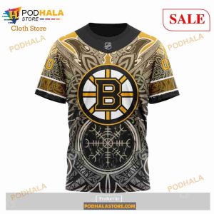 Custom NHL Boston Bruins Norse Viking Symbols Shirt Hoodie 3d 7