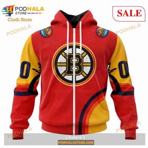Custom NHL Boston Bruins Special All Star Game Design With Florida Sunset Shirt Hoodie 3d 2