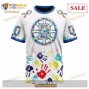 Custom NHL Boston Bruins Special Autism Awareness Design Shirt Hoodie 3d 8