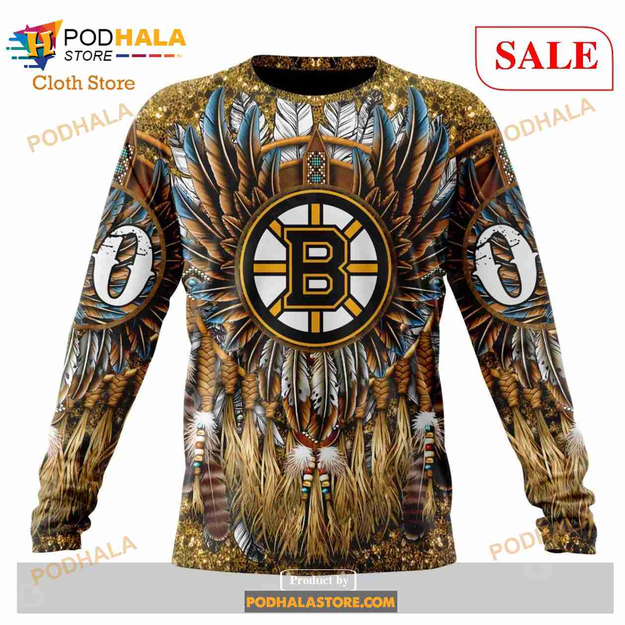 LIMITED DESIGN NHL Boston Bruins Big Logo Ugly Christmas Sweater